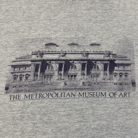 Vintage 90s Metropolitan Museum NYC Art T-Shirt Size Large Jerzees Met USA Made - Picture 3 of 5